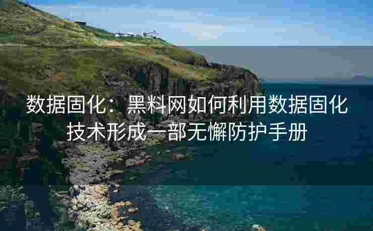 数据固化：黑料网如何利用数据固化技术形成一部无懈防护手册