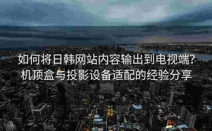 如何将日韩网站内容输出到电视端？机顶盒与投影设备适配的经验分享