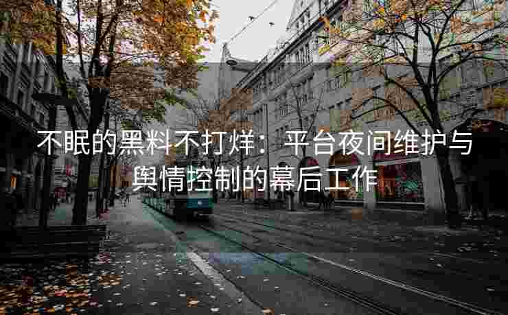 不眠的黑料不打烊：平台夜间维护与舆情控制的幕后工作