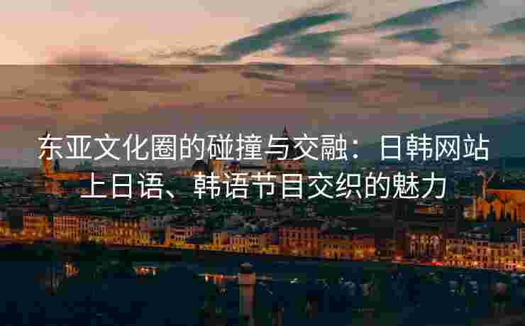 东亚文化圈的碰撞与交融：日韩网站上日语、韩语节目交织的魅力